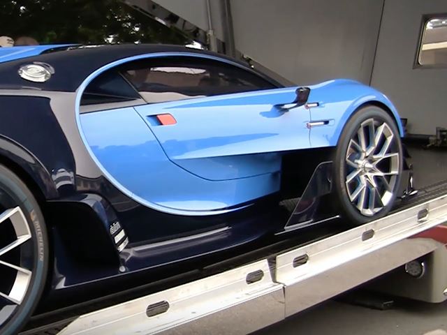 У 1,500 л.с. Bugatti Vision GT были некоторые проблемы, когда он покидал Пеббл-Бич